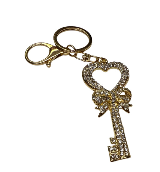 Heart gold Key Metal Keychain