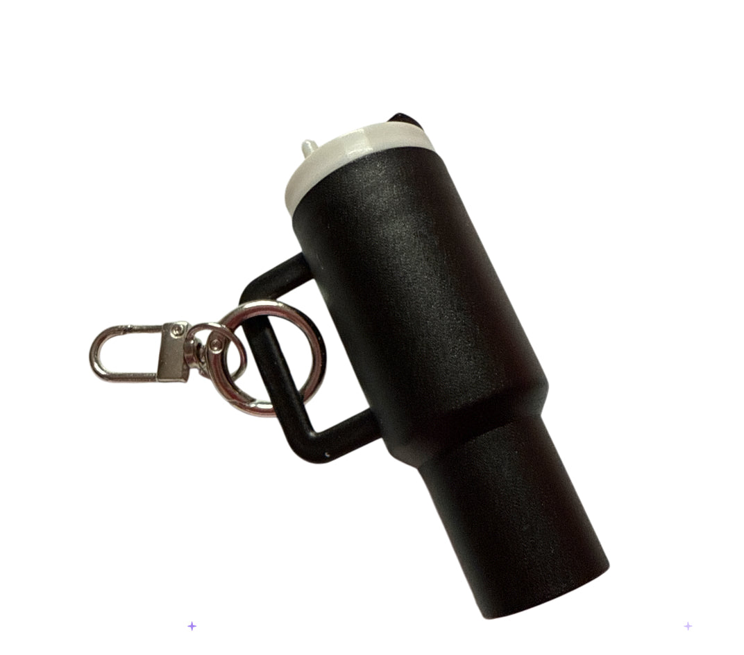 Blank black Cup Storage keychain