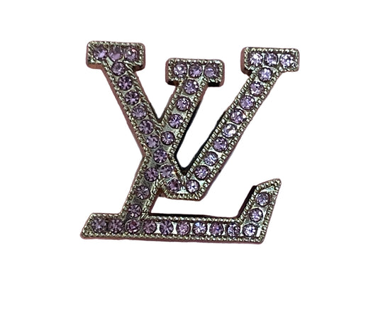 Gold with pink metal lv Shoe Charm