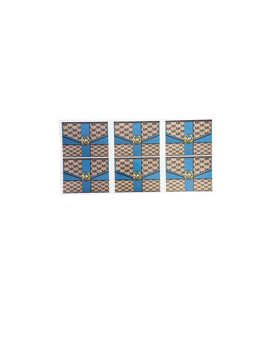Michael Kors Blue Brown Wallet Look 6x UV Cup Transfer