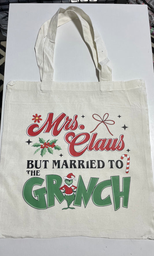 Married To Grinch Tote Bag