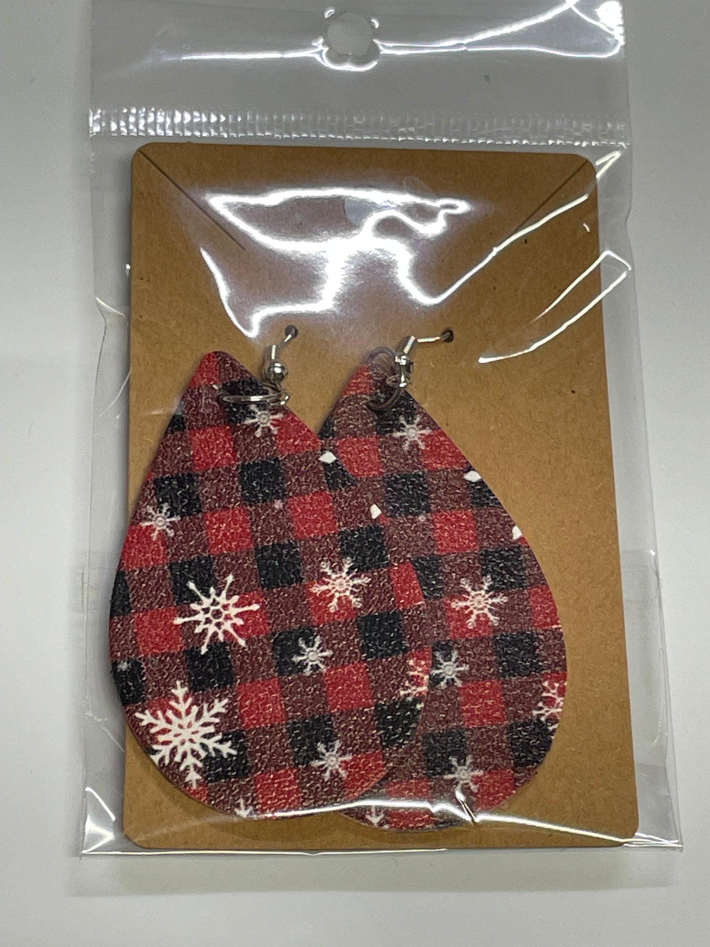 Plaid snowflake Earrings