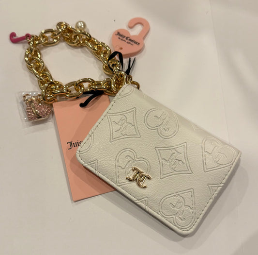 White  gold chain Wallet  Juicy couture