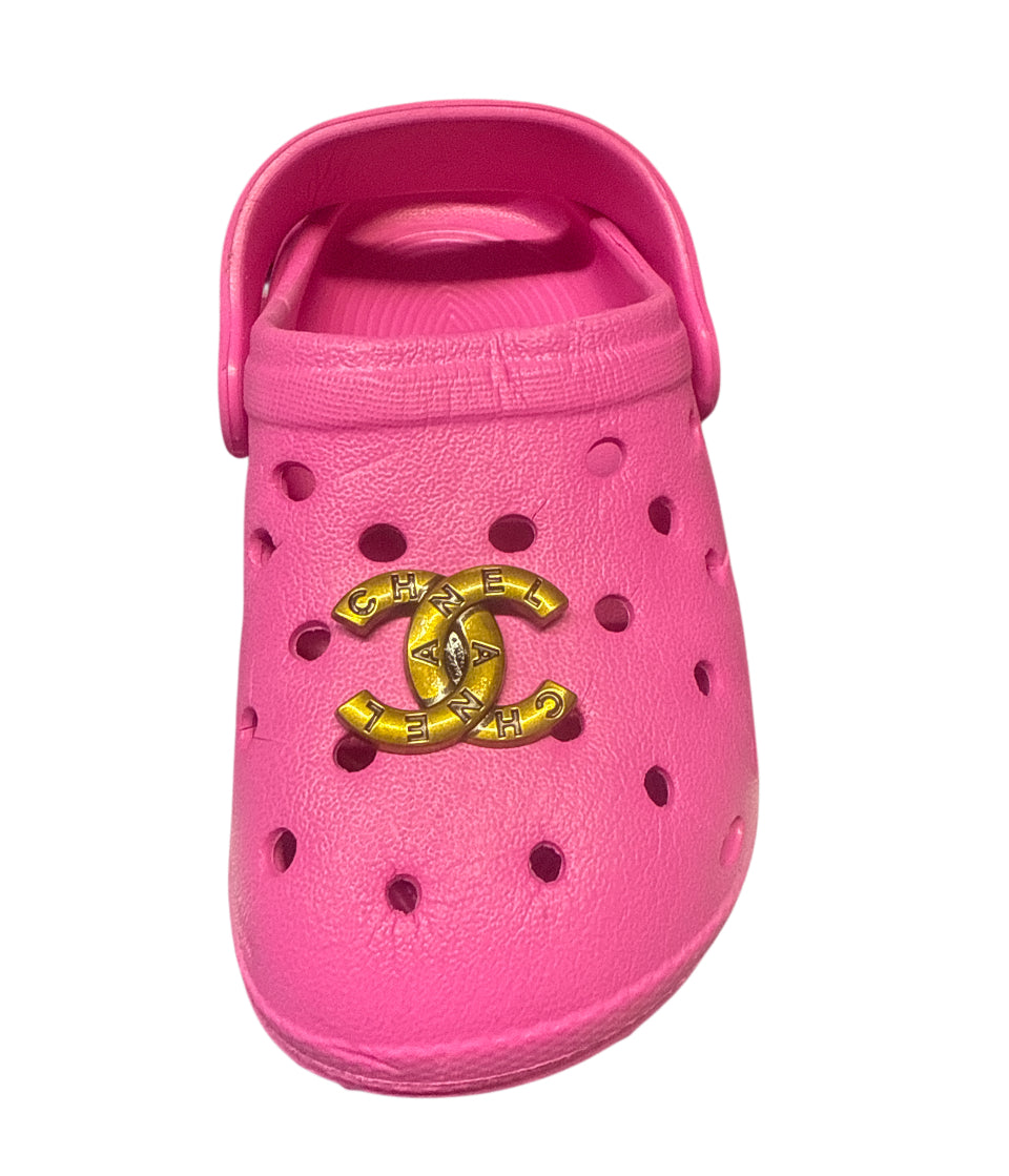 Cc Chanel double metal Shoe Charm