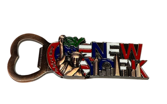 New york red white blue Bottle opener  Magnet
