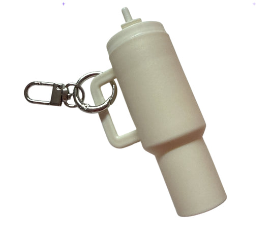 Blank white Cup Storage keychain