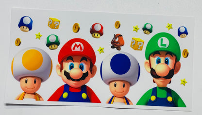 Mario different designs Cup Transfer