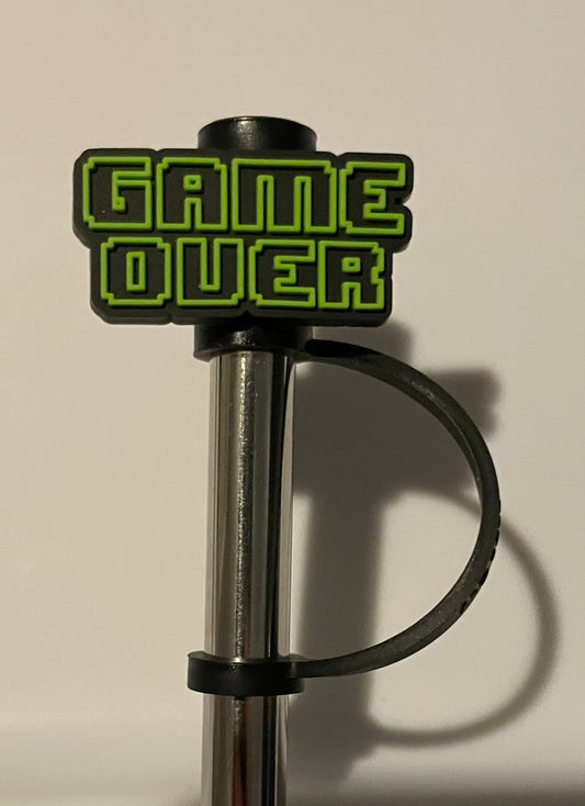 Game Over Straw Topper