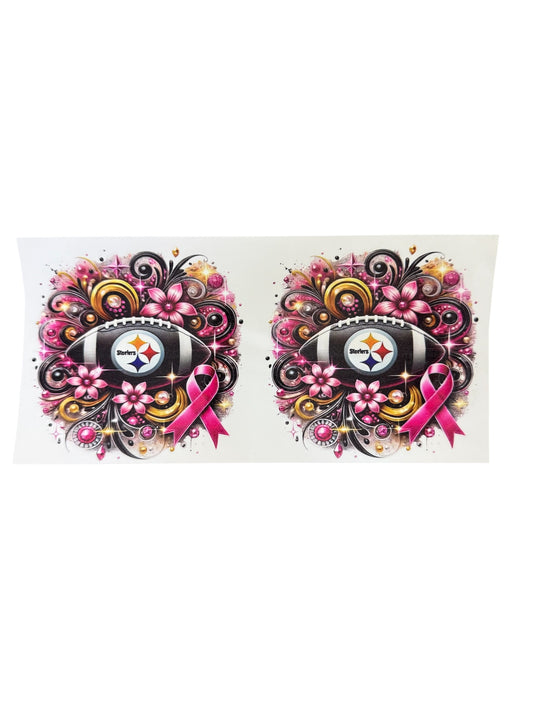 Steelers ribbon double Cup Transfer