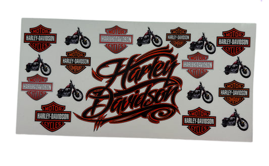 Harley Davidson big script Cup Transfer