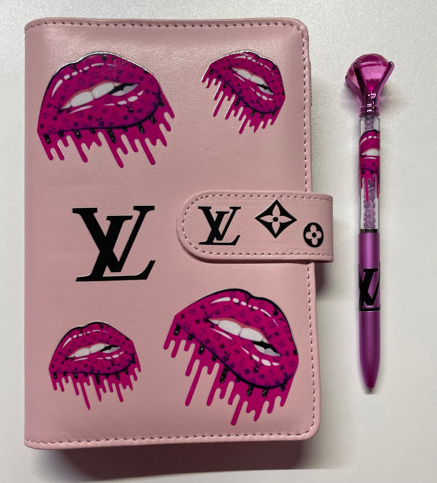 Lv pink lips Budget Binder Book With Pen