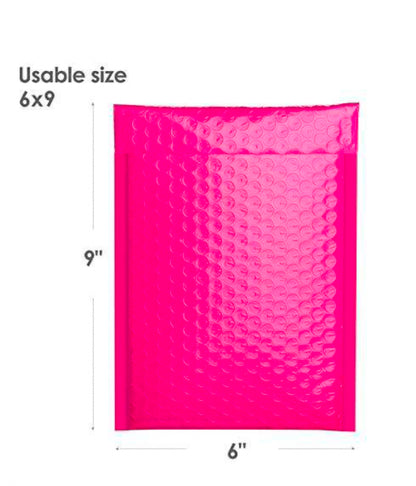 6x9 Pink Bubble Mailers (40 Count)