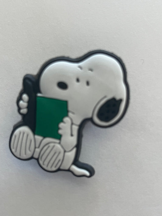 Snoopy green book Shoe Charm