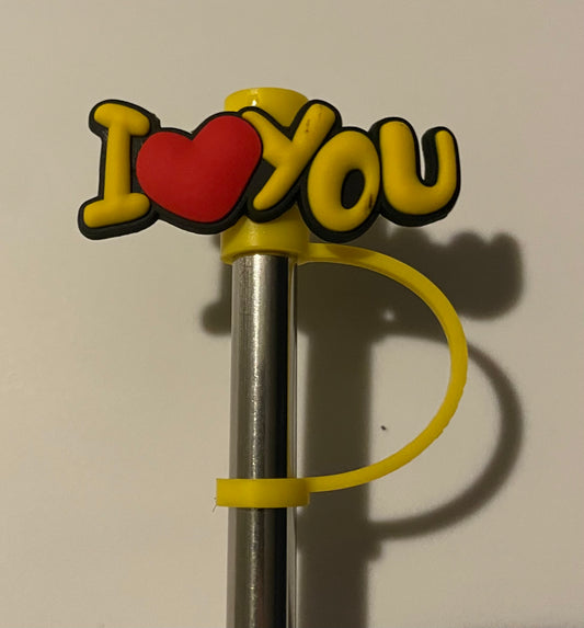 I Heart You Straw Topper