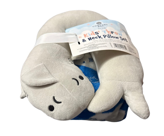 Shark Neck Pillow and throw set