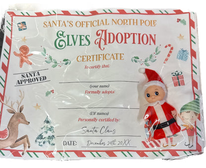 Red Baby Elf with Birth Certificate
