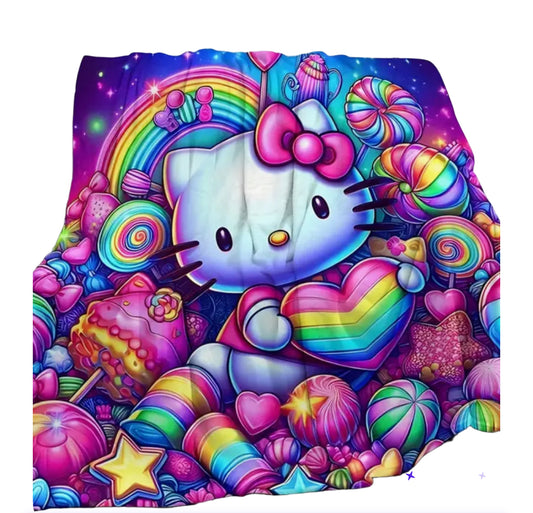 Hello kitty colorful blanket