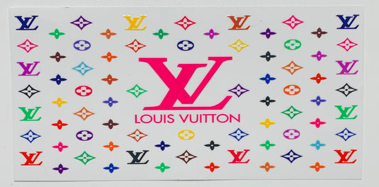 Lv pink & small colorful Cup Transfer