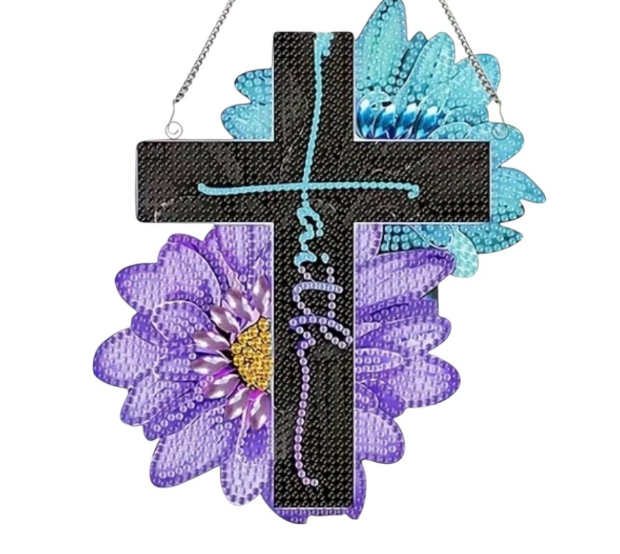 Faith Cross  hanging picture diamond painting