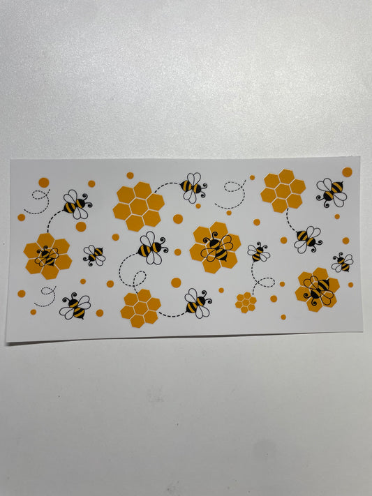 Bee on flower Cup Transfer