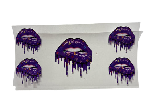 Purple lv lips Cup Transfer