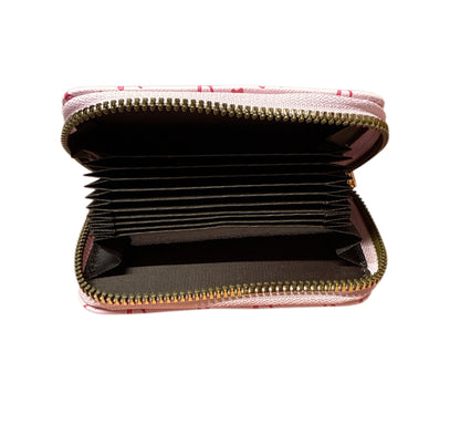 Pink bow card holder wallet