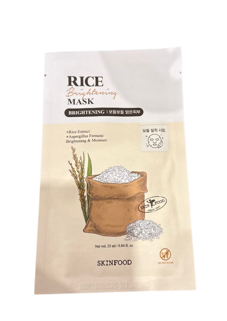 Rice brightening  face mask