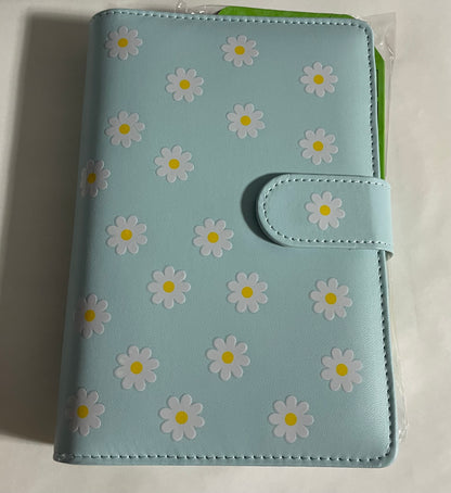 Blue Daisy Budget Binder With Pen