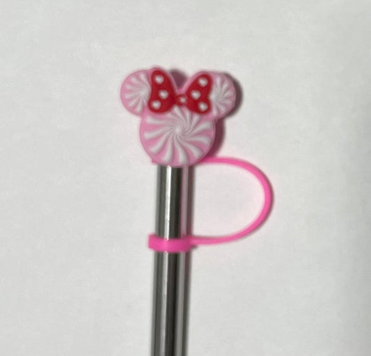 Minnie Mouse Swirl Straw Topper