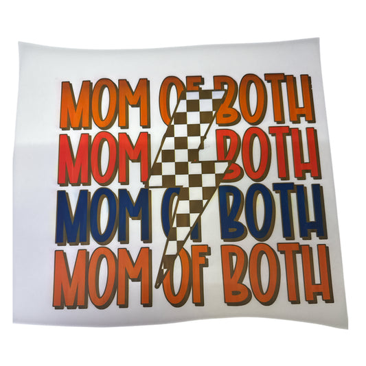 Mom of both orange blue  DTF Heat Transfer