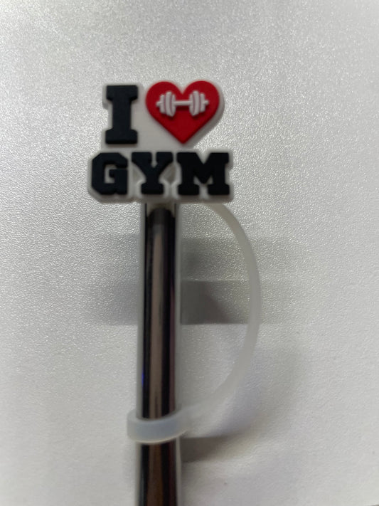 I heart gym Straw Topper