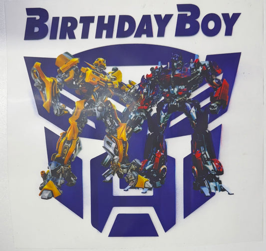 Transformers birthday DTF Heat Transfer