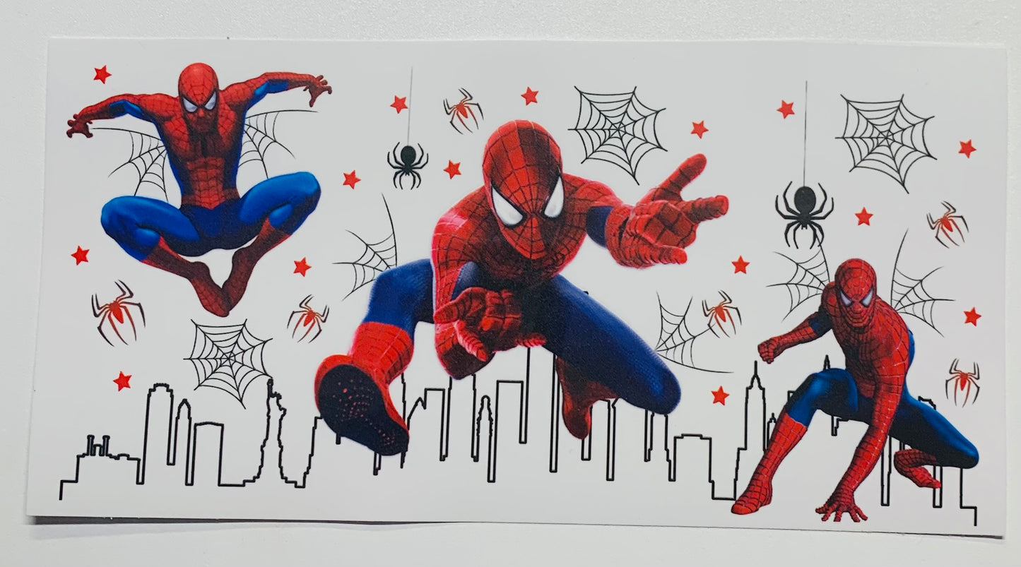 Spiderman With Spiders and Webs Cup Transfer