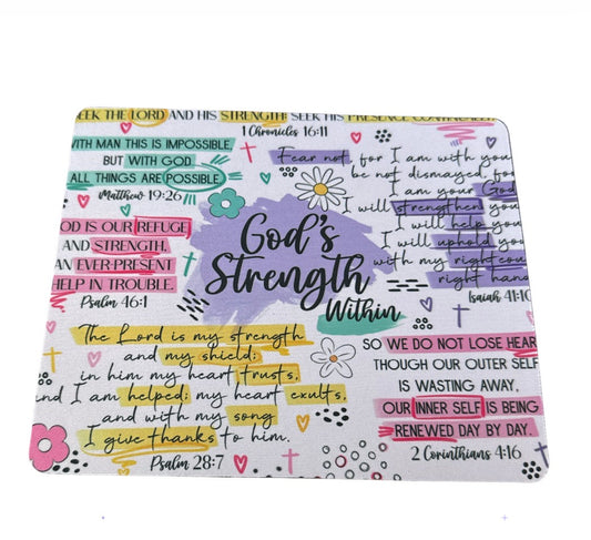 God’s strength Mouse Pad