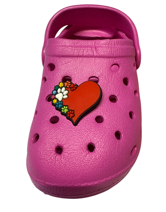 Heart paws Shoe Charm