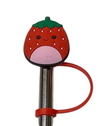 Strawberry squishy Straw Topper