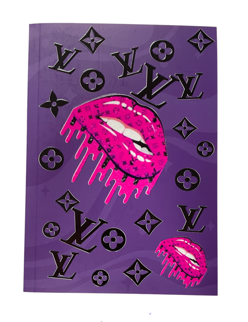 lv lips purple Notebook