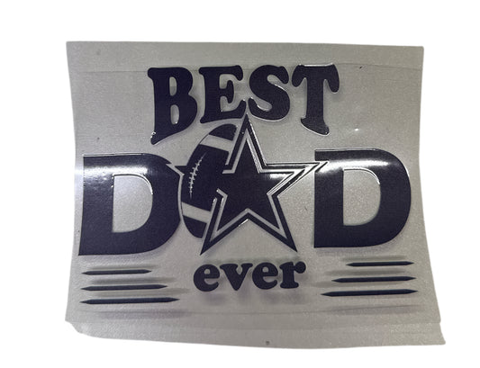 Best dad cowboys Transfer Decal