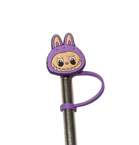 Purple Labubu Straw Topper