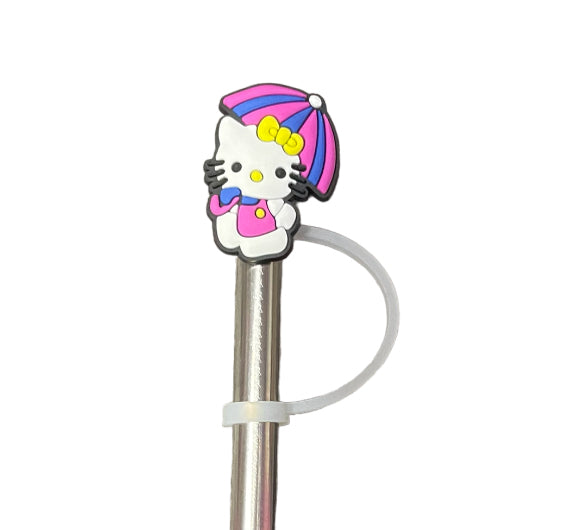 hello kitty purple umbrella Straw Topper