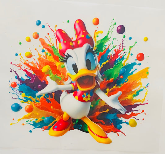 Daisy Duck colorful DTF Heat Transfer