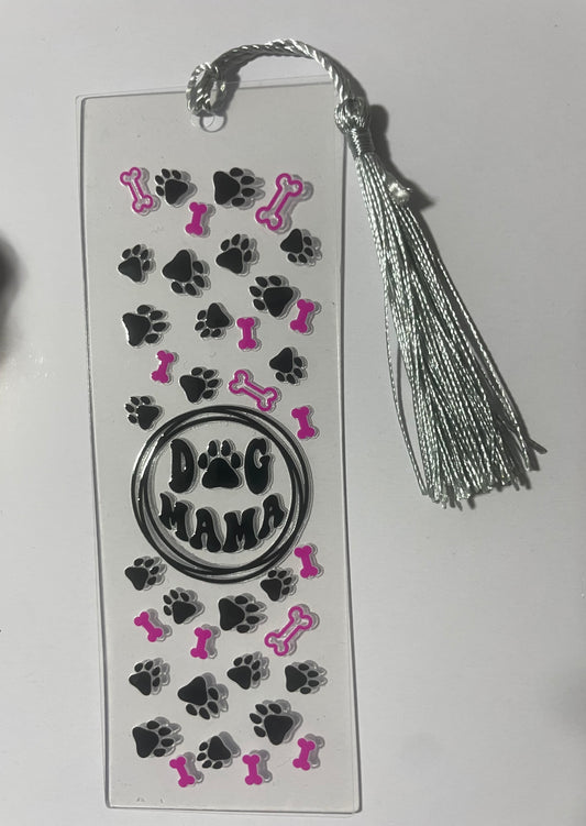 Dog Mom Pink Bones  Bookmark