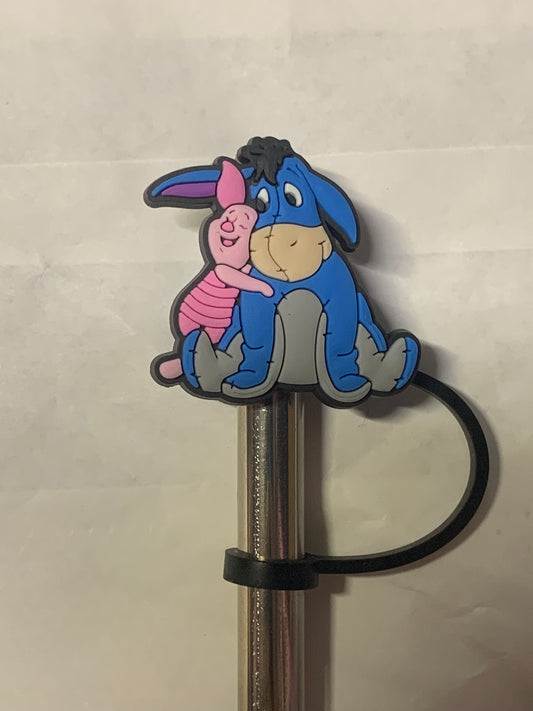 Piglet & eeyore Straw Topper