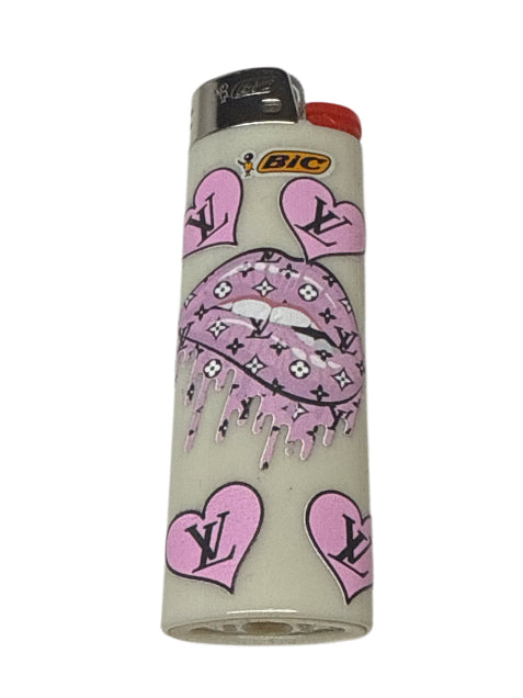 Lips hearts lv bic lighter