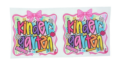 Students Grade Pink  Bow  2x UV Cup Transfer