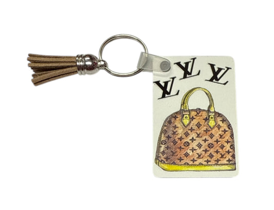 Lv bag double sided Keychain