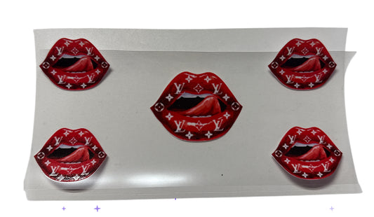 Red lips Cup Transfer