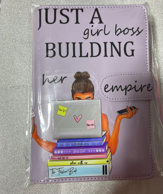 Purple Girl Boss Budget Binder Book With Pen