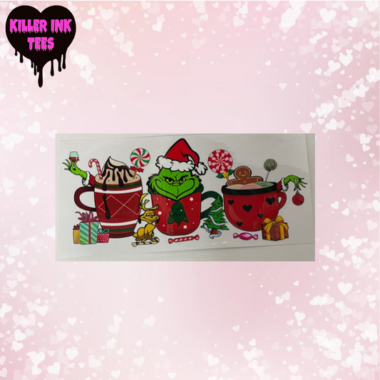 Grinch Peppermint Cup Transfer