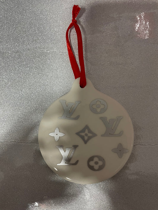 Silver LV Ornament